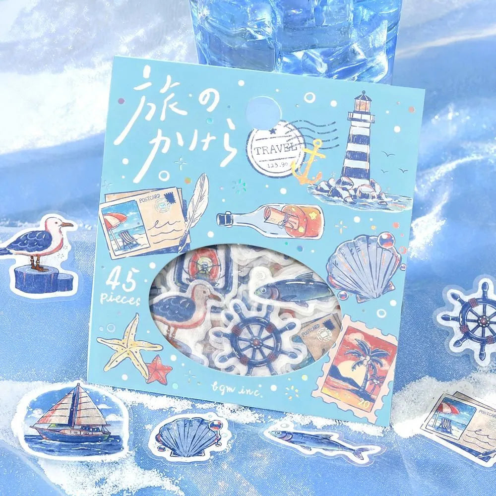 BGM Fragments of a Journey Foil-stamped Flake Seal - To the Sea - Default Title by Techo Treats Stationery
