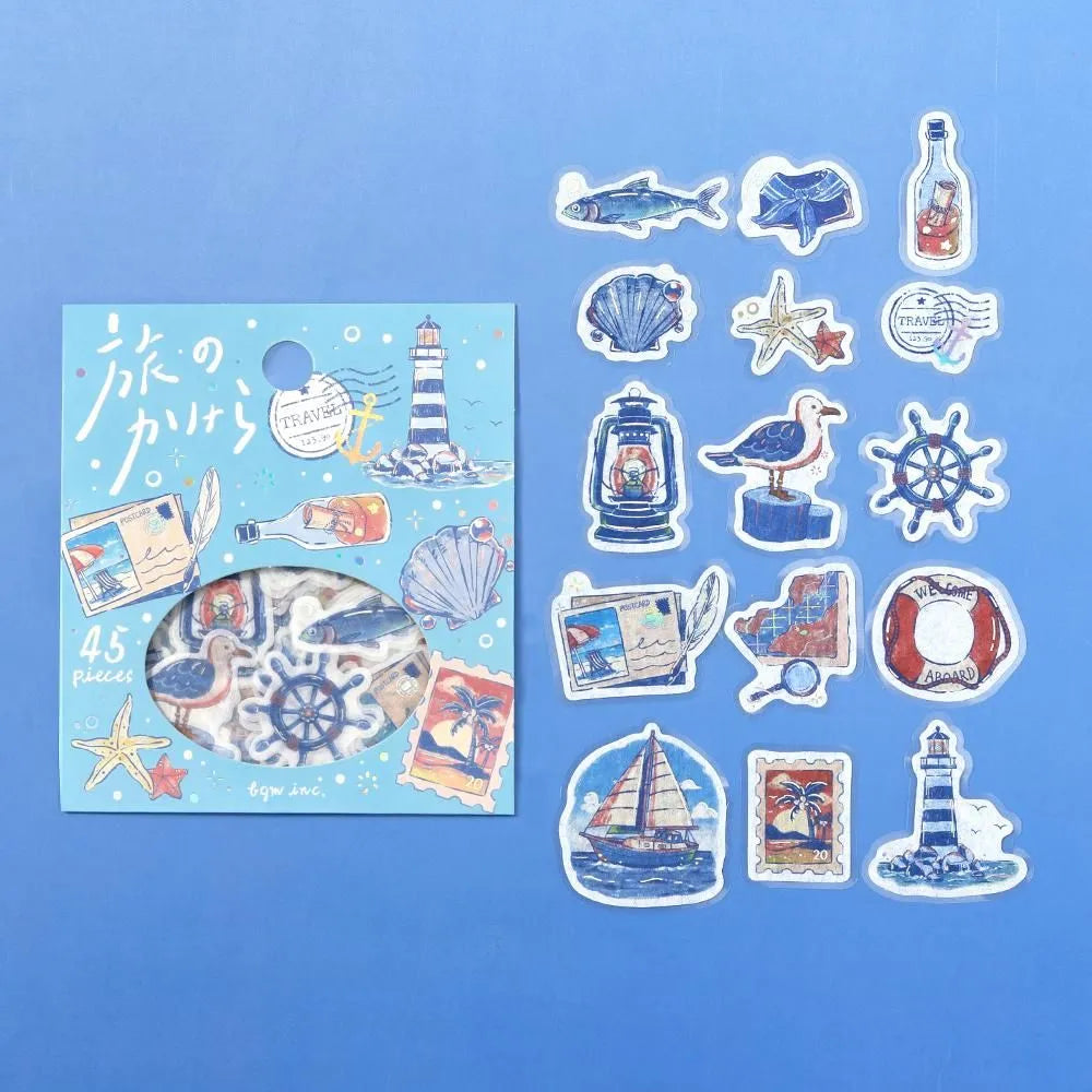 BGM Fragments of a Journey Foil-stamped Flake Seal - To the Sea - Default Title by Techo Treats Stationery