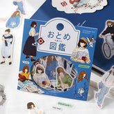 BGM Girl Picture Book Coordinate Seal - Art and Literature Girl - Default Title by Techo Treats Stationery
