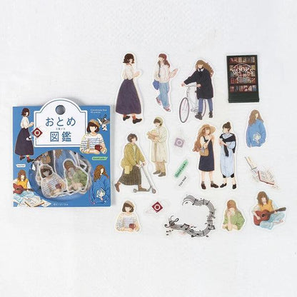BGM Girl Picture Book Coordinate Seal - Art and Literature Girl - Default Title by Techo Treats Stationery