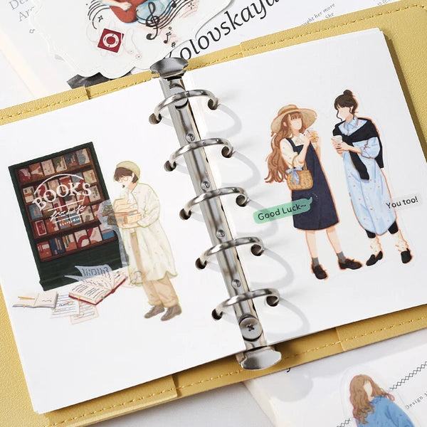 BGM Girl Picture Book Coordinate Seal - Art and Literature Girl - Default Title by Techo Treats Stationery