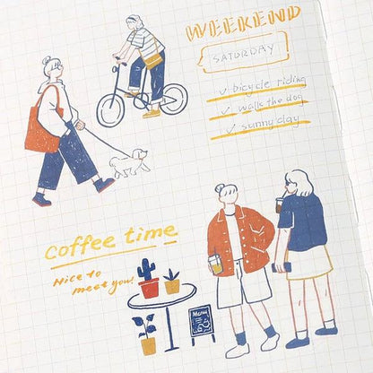 BGM Girl Picture Book Coordinate Seal - City Girl - Default Title by Techo Treats Stationery