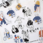 BGM Girl Picture Book Coordinate Seal - City Girl - Default Title by Techo Treats Stationery