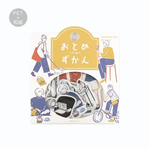 BGM Girl Picture Book Coordinate Seal - City Girl - Default Title by Techo Treats Stationery