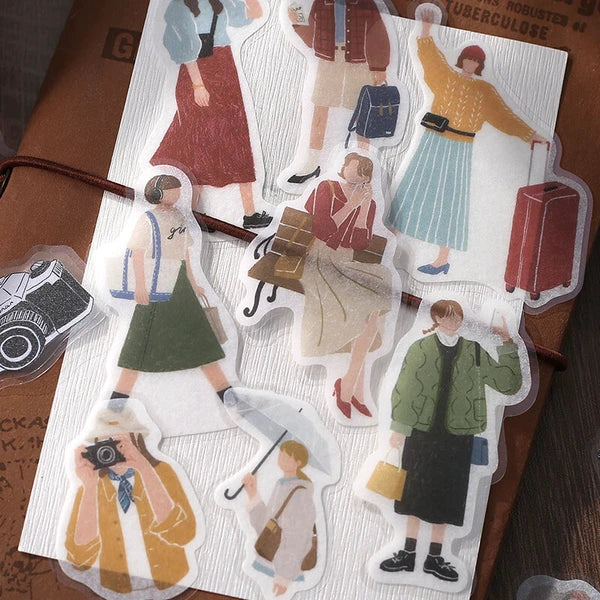 BGM Girl Picture Book Coordinate Seal - Girls Trip - Default Title by Techo Treats Stationery