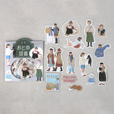 BGM Girl Picture Book Coordinate Seal - Holiday Girl - Default Title by Techo Treats Stationery