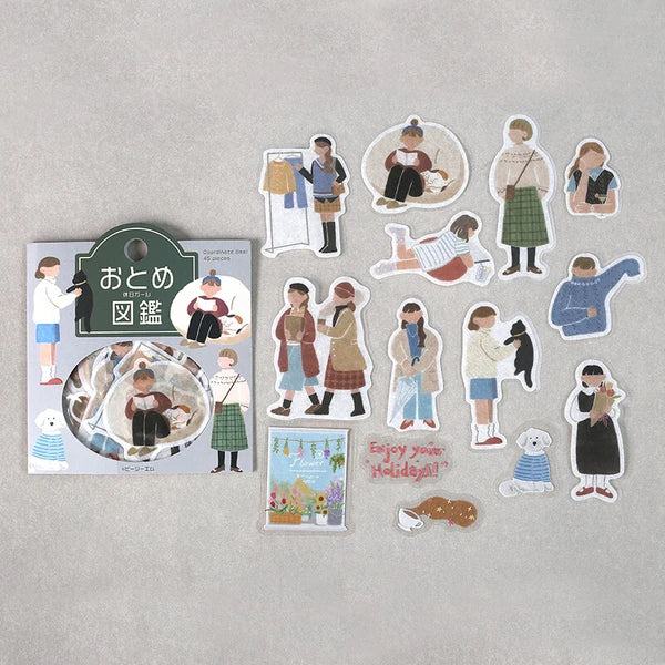 BGM Girl Picture Book Coordinate Seal - Holiday Girl - Default Title by Techo Treats Stationery
