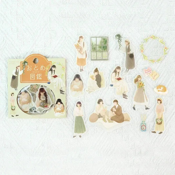 BGM Girl Picture Book Coordinate Seal - Light Color Girl - Default Title by Techo Treats Stationery
