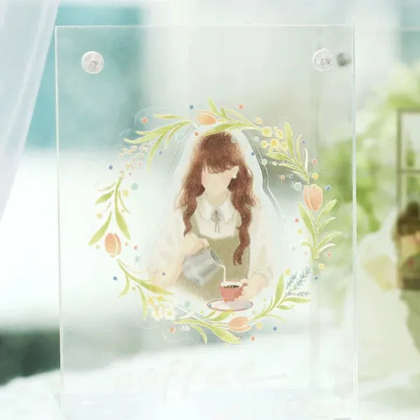 BGM Girl Picture Book Coordinate Seal - Light Color Girl - Default Title by Techo Treats Stationery
