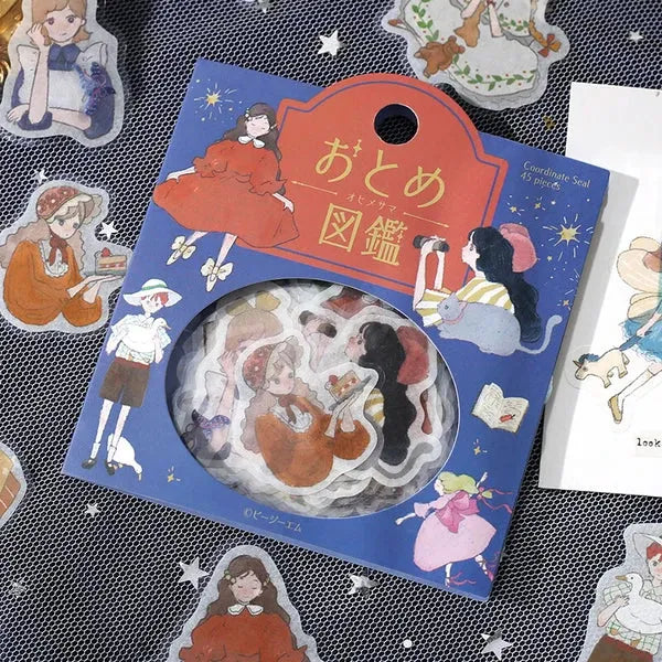 BGM Girl Picture Book Coordinate Seal - Princess - Default Title by Techo Treats Stationery