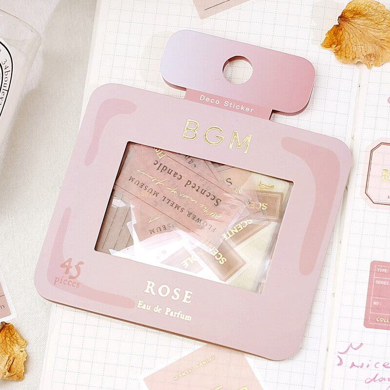 BGM Healing Time Foil-stamped Large Size Flake Seal - Rose - Default Title by Techo Treats Stationery