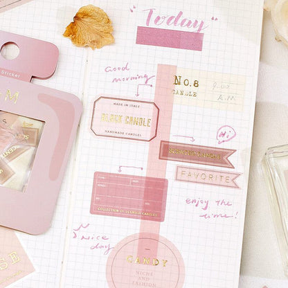 BGM Healing Time Foil-stamped Large Size Flake Seal - Rose - Default Title by Techo Treats Stationery