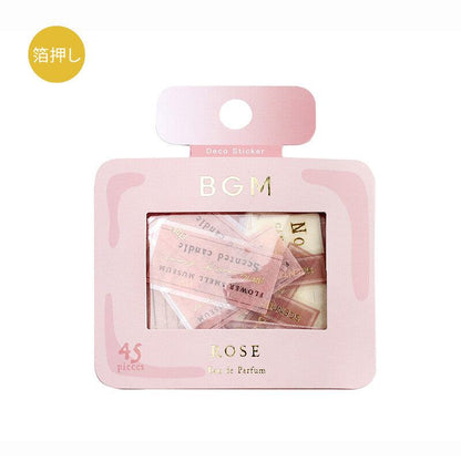 BGM Healing Time Foil-stamped Large Size Flake Seal - Rose - Default Title by Techo Treats Stationery