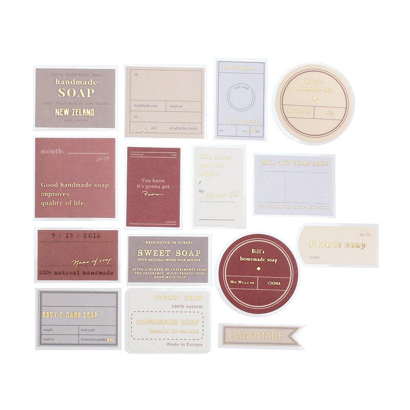 BGM Healing Time Foil-stamped Large Size Flake Seal - Wood - Default Title by Techo Treats Stationery
