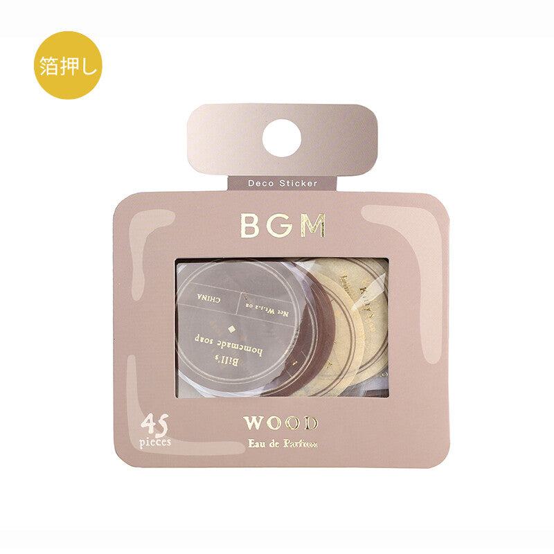 BGM Healing Time Foil-stamped Large Size Flake Seal - Wood - Default Title by Techo Treats Stationery
