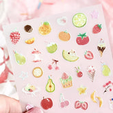 BGM Icing Seal Embossed Sticker Vol.1 - Colored Fruits - Default Title by Techo Treats Stationery