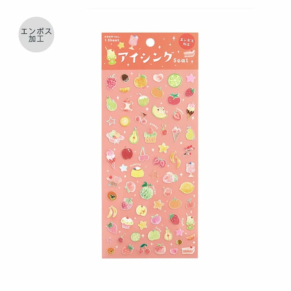 BGM Icing Seal Embossed Sticker Vol.1 - Colored Fruits