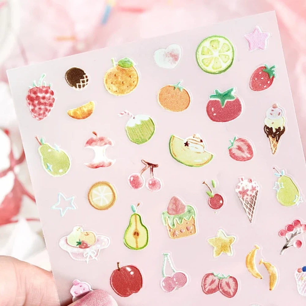 BGM Icing Seal Embossed Sticker Vol.1 - Colored Fruits