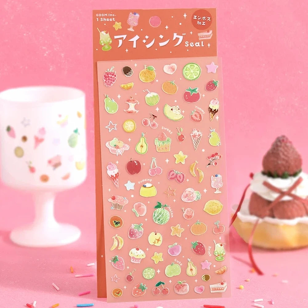 BGM Icing Seal Embossed Sticker Vol.1 - Colored Fruits