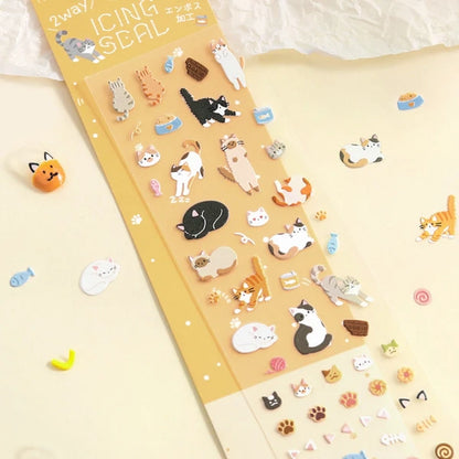 BGM Icing Seal Embossed Sticker Vol.2 - Cat Days