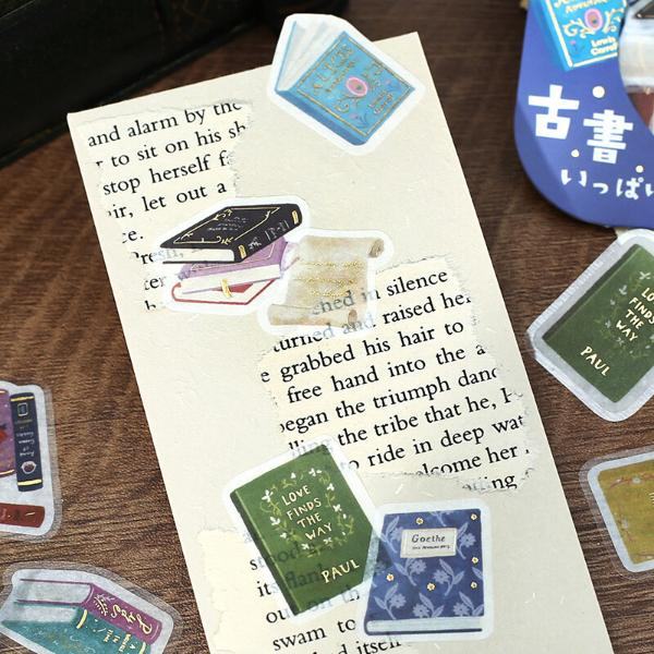 BGM IPPAI Deco Sticker - Full of Old Books - Default Title by Techo Treats Stationery