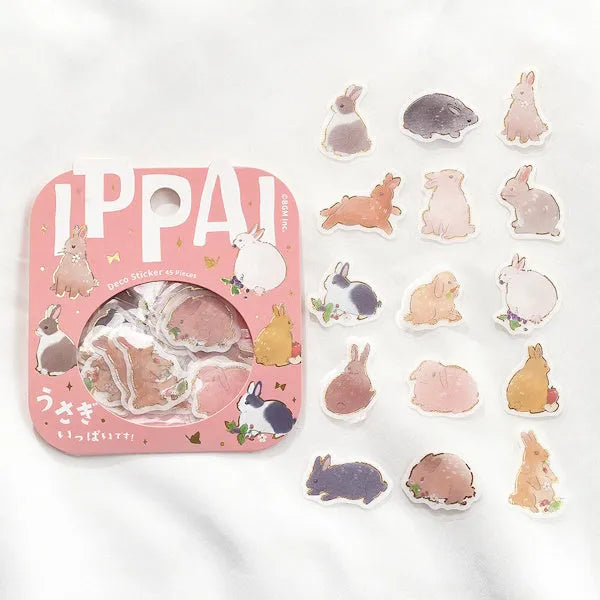 BGM IPPAI Deco Sticker Vol.2 - Full of Rabbits - Default Title by Techo Treats Stationery