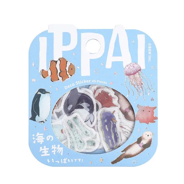 BGM IPPAI Deco Sticker Vol.2 - Full of Sea Life - Default Title by Techo Treats Stationery
