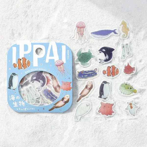 BGM IPPAI Deco Sticker Vol.2 - Full of Sea Life - Default Title by Techo Treats Stationery