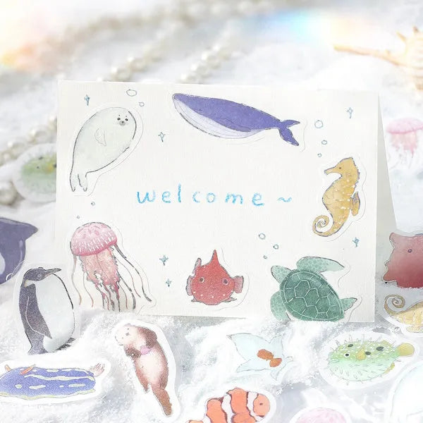 BGM IPPAI Deco Sticker Vol.2 - Full of Sea Life - Default Title by Techo Treats Stationery
