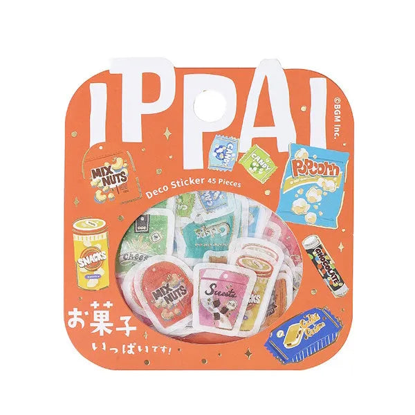 BGM IPPAI Deco Sticker Vol.2 - Full of Snacks - Default Title by Techo Treats Stationery