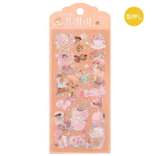 BGM IRIDE Aurora Foil Clear Sticker Vol.1 - Bear - Default Title by Techo Treats Stationery