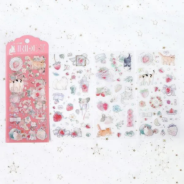BGM IRIDE Aurora Foil Clear Sticker Vol.1 - Cat - Default Title by Techo Treats Stationery