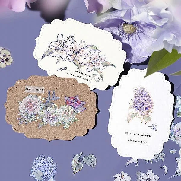 BGM IRIDE Aurora Foil Clear Sticker Vol.1 - Flower Blooming - Default Title by Techo Treats Stationery