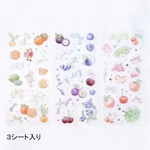 BGM IRIDE Aurora Foil Clear Sticker Vol.1 - Fruits - Default Title by Techo Treats Stationery