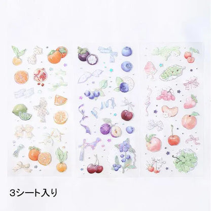 BGM IRIDE Aurora Foil Clear Sticker Vol.1 - Fruits - Default Title by Techo Treats Stationery
