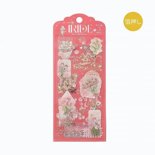 BGM IRIDE Aurora Foil Clear Sticker Vol.1 - Language of Flowers - Default Title by Techo Treats Stationery