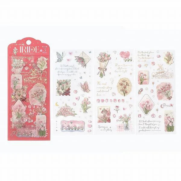 BGM IRIDE Aurora Foil Clear Sticker Vol.1 - Language of Flowers - Default Title by Techo Treats Stationery