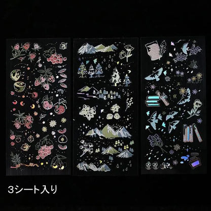 BGM IRIDE Aurora Foil Clear Sticker Vol.1 - Natural - Default Title by Techo Treats Stationery