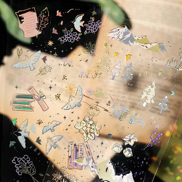 BGM IRIDE Aurora Foil Clear Sticker Vol.1 - Natural - Default Title by Techo Treats Stationery