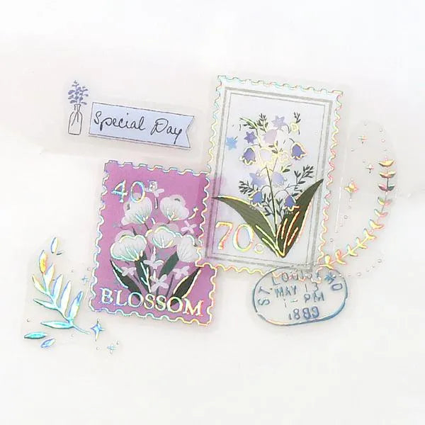 BGM IRIDE Aurora Foil Clear Sticker Vol.1 - Post Office - Default Title by Techo Treats Stationery