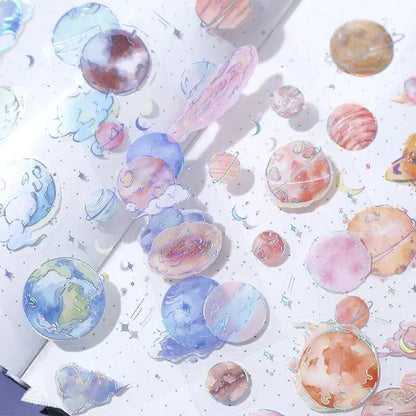 BGM IRIDE Aurora Foil Clear Sticker Vol.1 - Universe - Default Title by Techo Treats Stationery