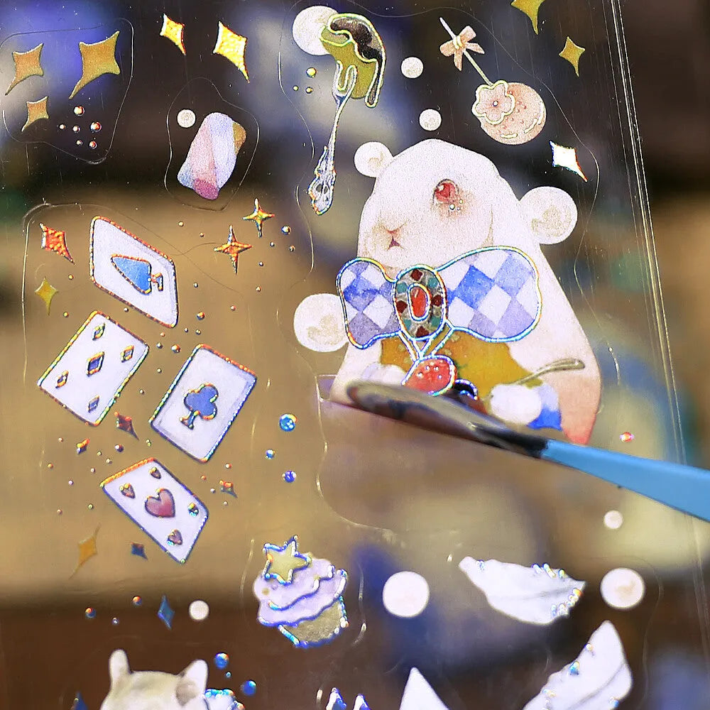 BGM IRIDE Aurora Foil Clear Sticker Vol.2 - Alice in Wonderland - Default Title by Techo Treats Stationery
