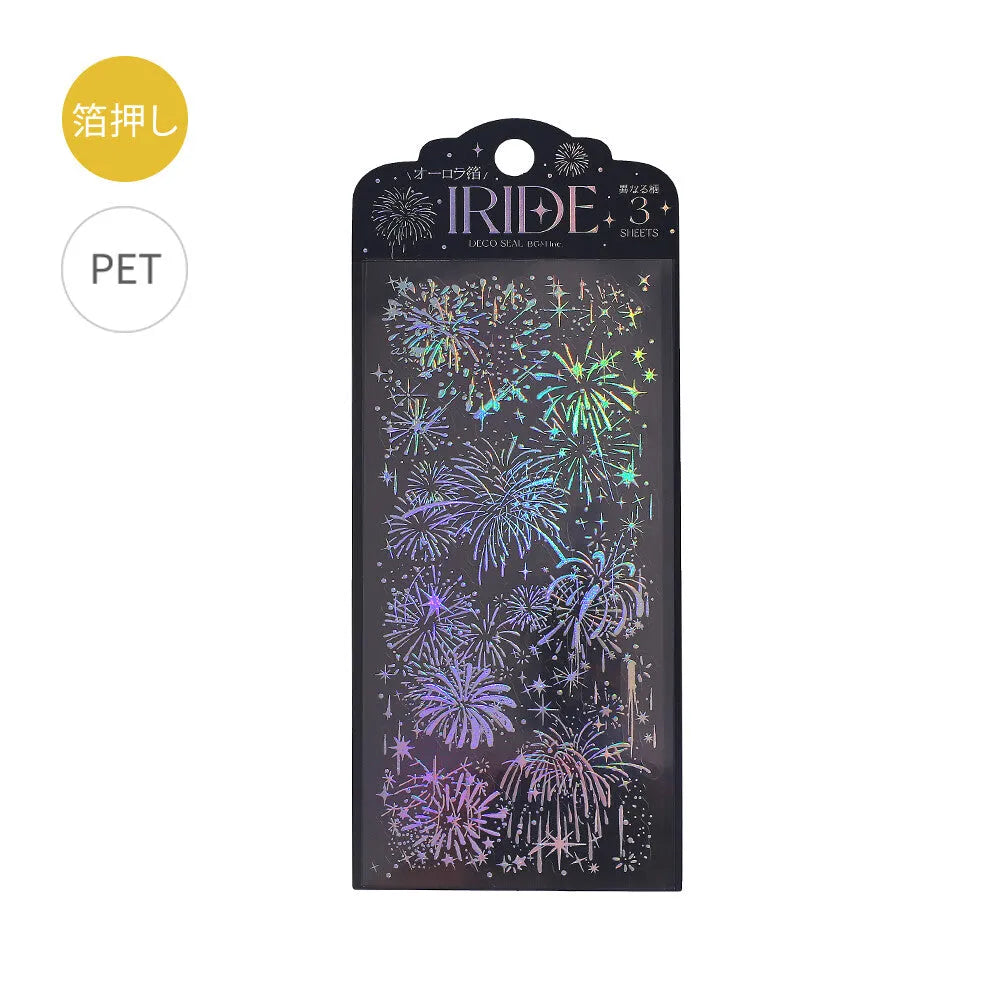 BGM IRIDE Aurora Foil Clear Sticker Vol.2 - Fireworks - Default Title by Techo Treats Stationery