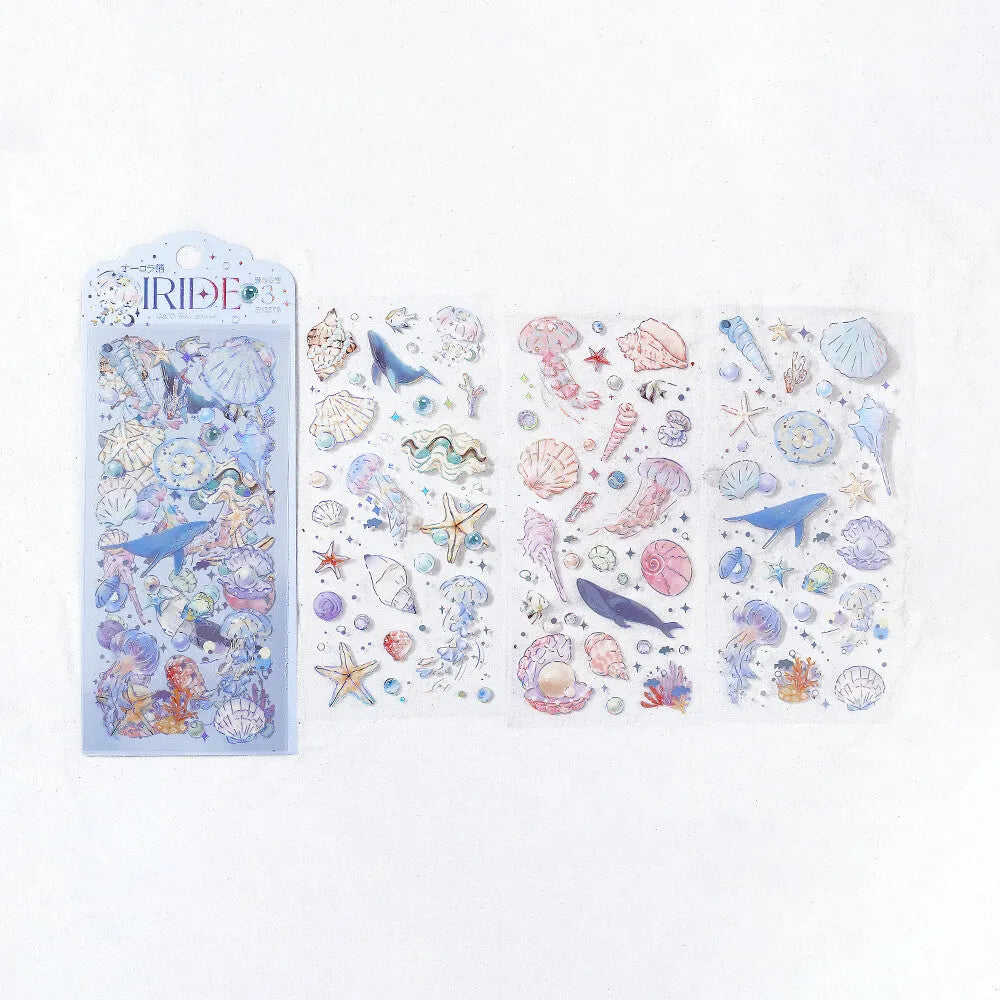 BGM IRIDE Aurora Foil Clear Sticker Vol.2 - Ocean - Default Title by Techo Treats Stationery
