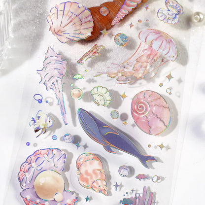 BGM IRIDE Aurora Foil Clear Sticker Vol.2 - Ocean - Default Title by Techo Treats Stationery