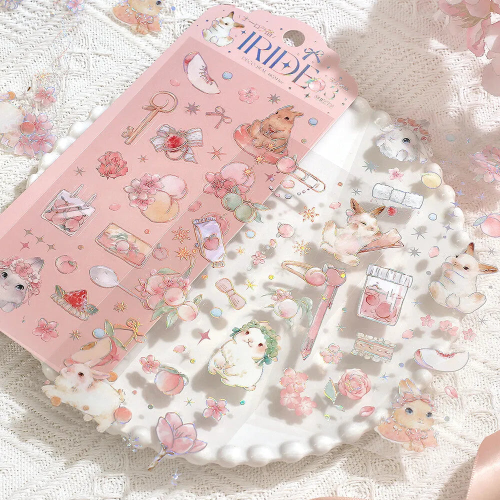 BGM IRIDE Aurora Foil Clear Sticker Vol.2 - Rabbit - Default Title by Techo Treats Stationery