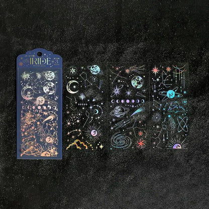 BGM IRIDE Aurora Foil Clear Sticker Vol.3 - Galaxy - Default Title by Techo Treats Stationery