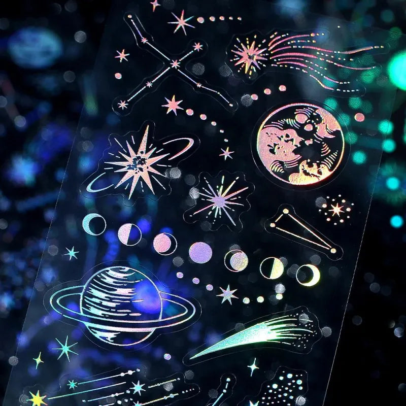 BGM IRIDE Aurora Foil Clear Sticker Vol.3 - Galaxy - Default Title by Techo Treats Stationery