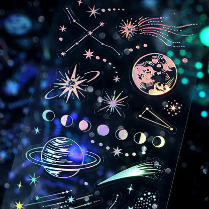 BGM IRIDE Aurora Foil Clear Sticker Vol.3 - Galaxy - Default Title by Techo Treats Stationery