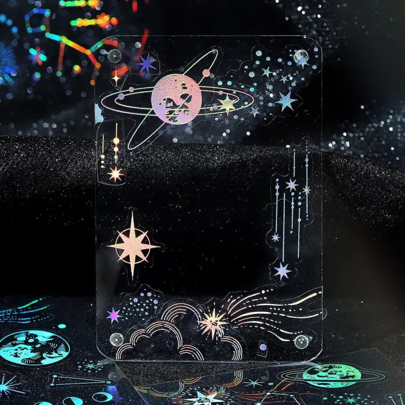 BGM IRIDE Aurora Foil Clear Sticker Vol.3 - Galaxy - Default Title by Techo Treats Stationery